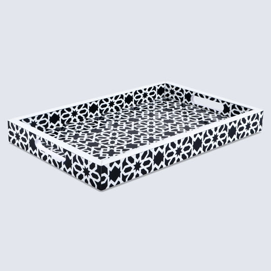 Decorative Tray 17"x11" 12"x12" Shiraz Ottoman Coffee Table