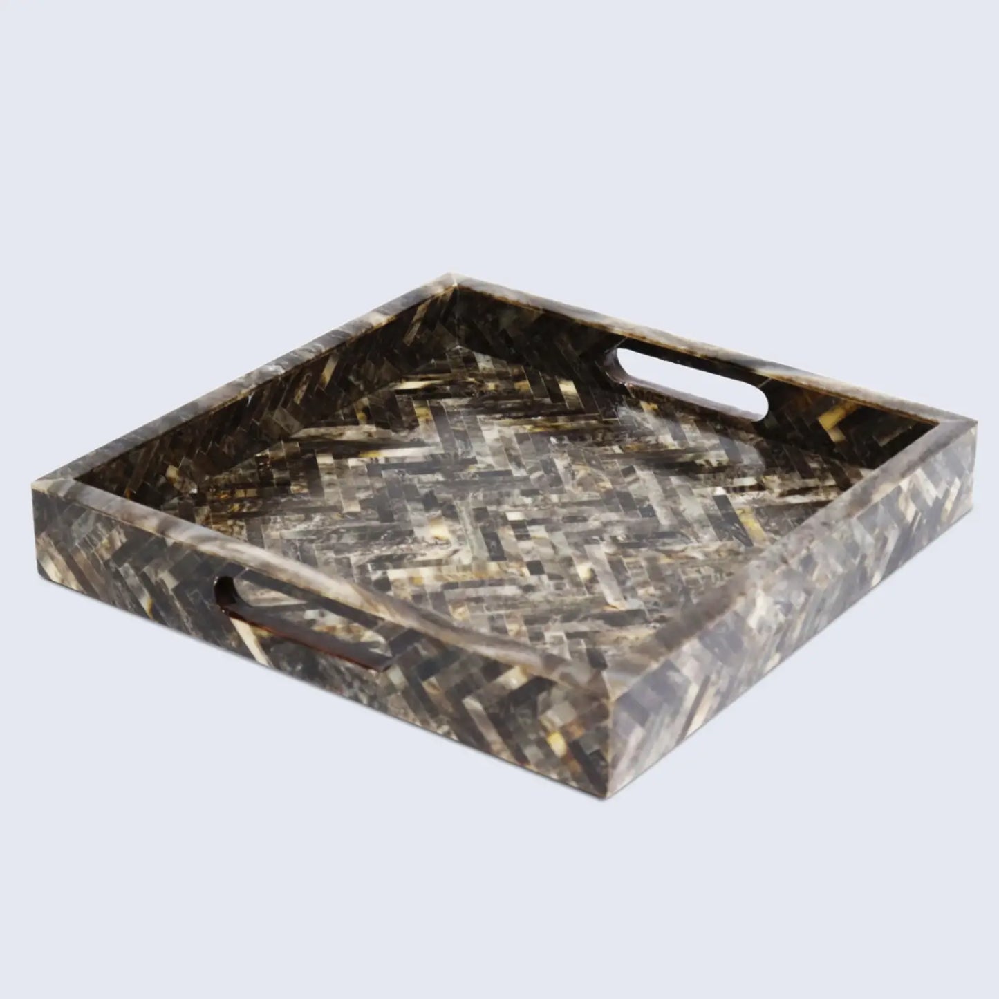 Decorative Tray 17x11, 12x12 Large Ottoman Coffee Table Tray Brown
