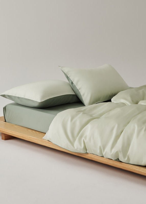 Adeline Pastel Silky Cooling TENCEL™ Bedding Set / White