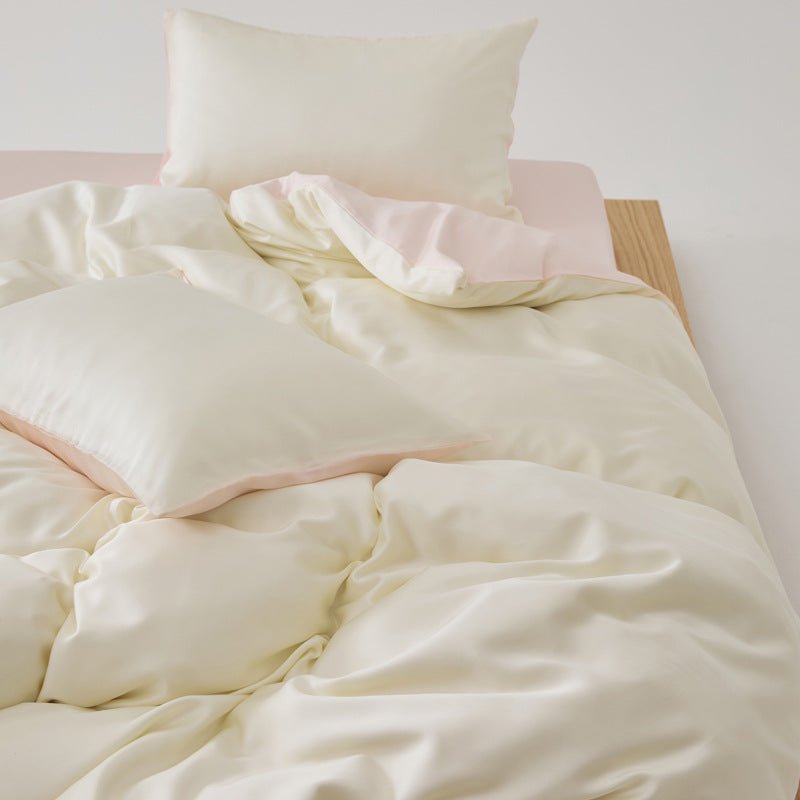 Adeline Pastel Silky Cooling TENCEL™ Bedding Set / Pink