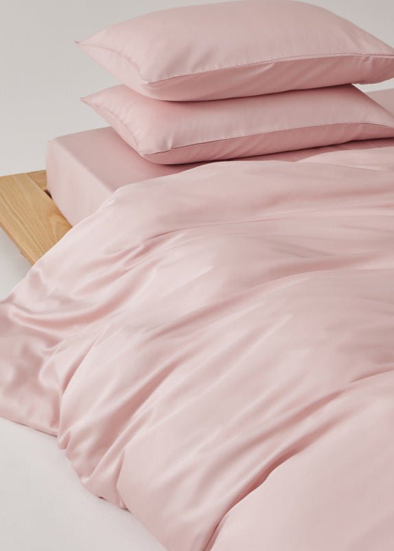 Adeline Pastel Silky Cooling TENCEL™ Bedding Set / White