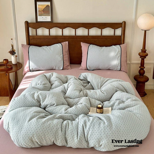 Camille French Polka Dot Bedding Set / Gray Dots