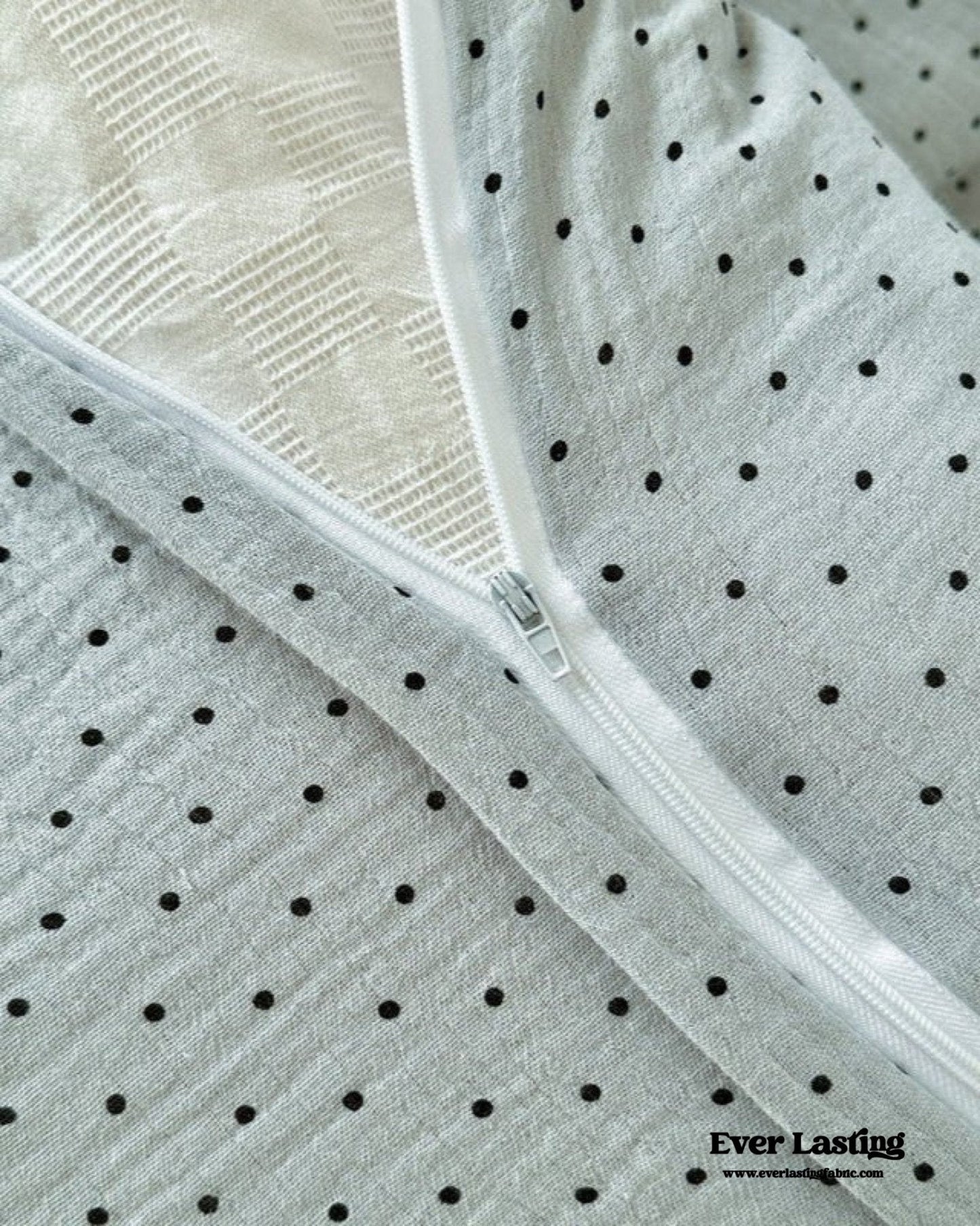 Camille French Polka Dot Bedding Set / Gray Dots