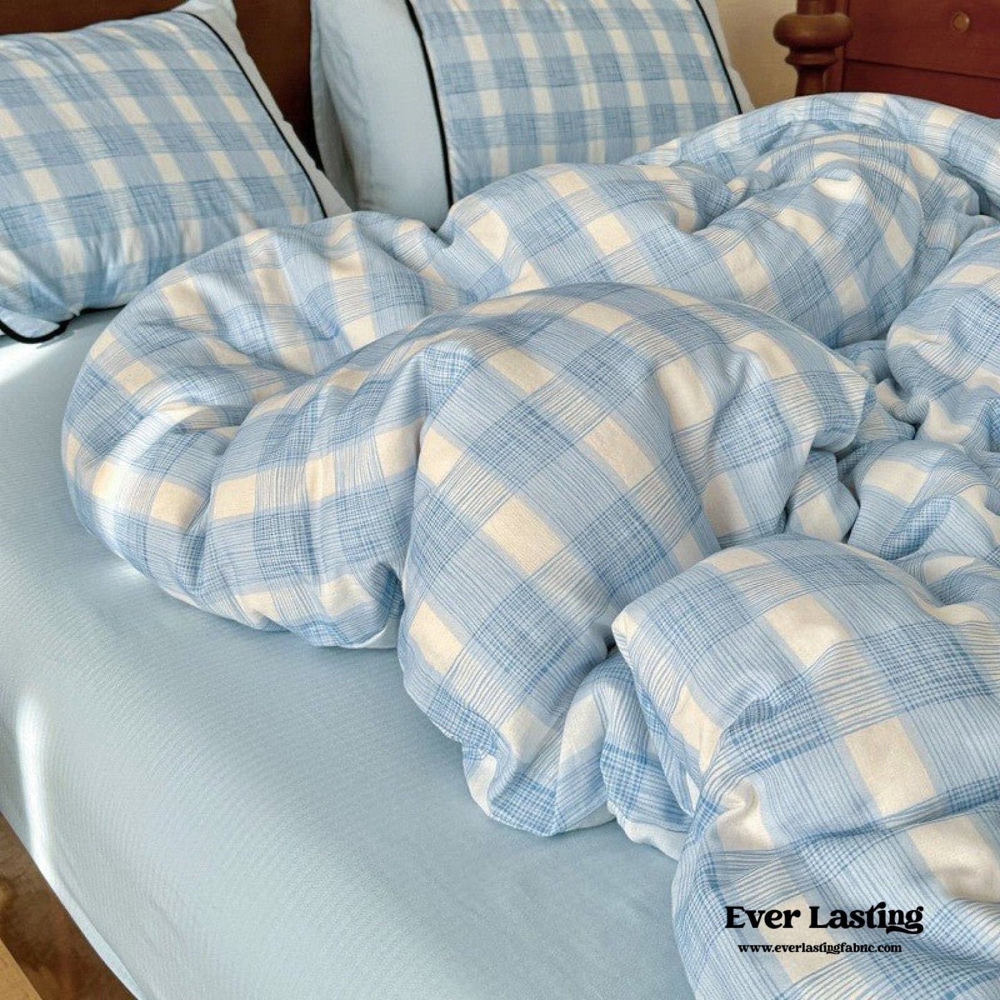 Camille French Stripe Bedding Set / Brown