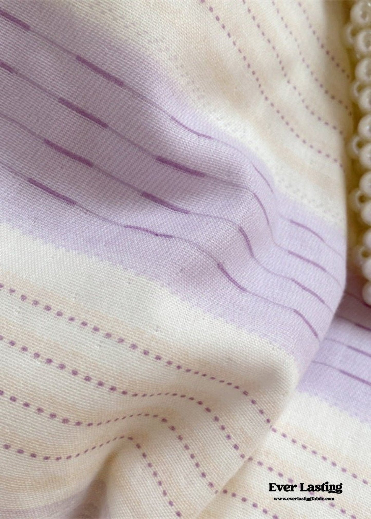 Cecilia Lace Ruffle Double Gauze Striped Bedding Set / Pink