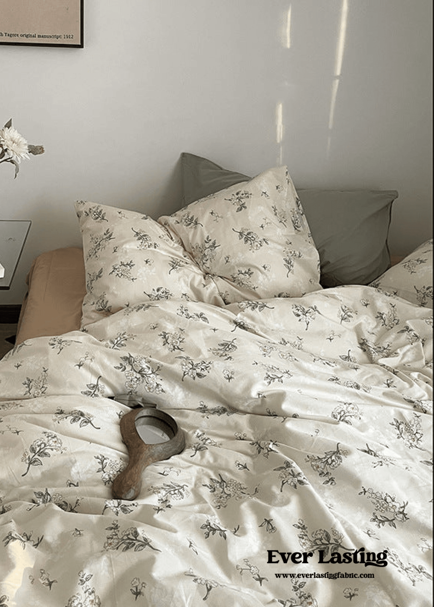 Cottage Floral Bedding Set / Dusty Purple
