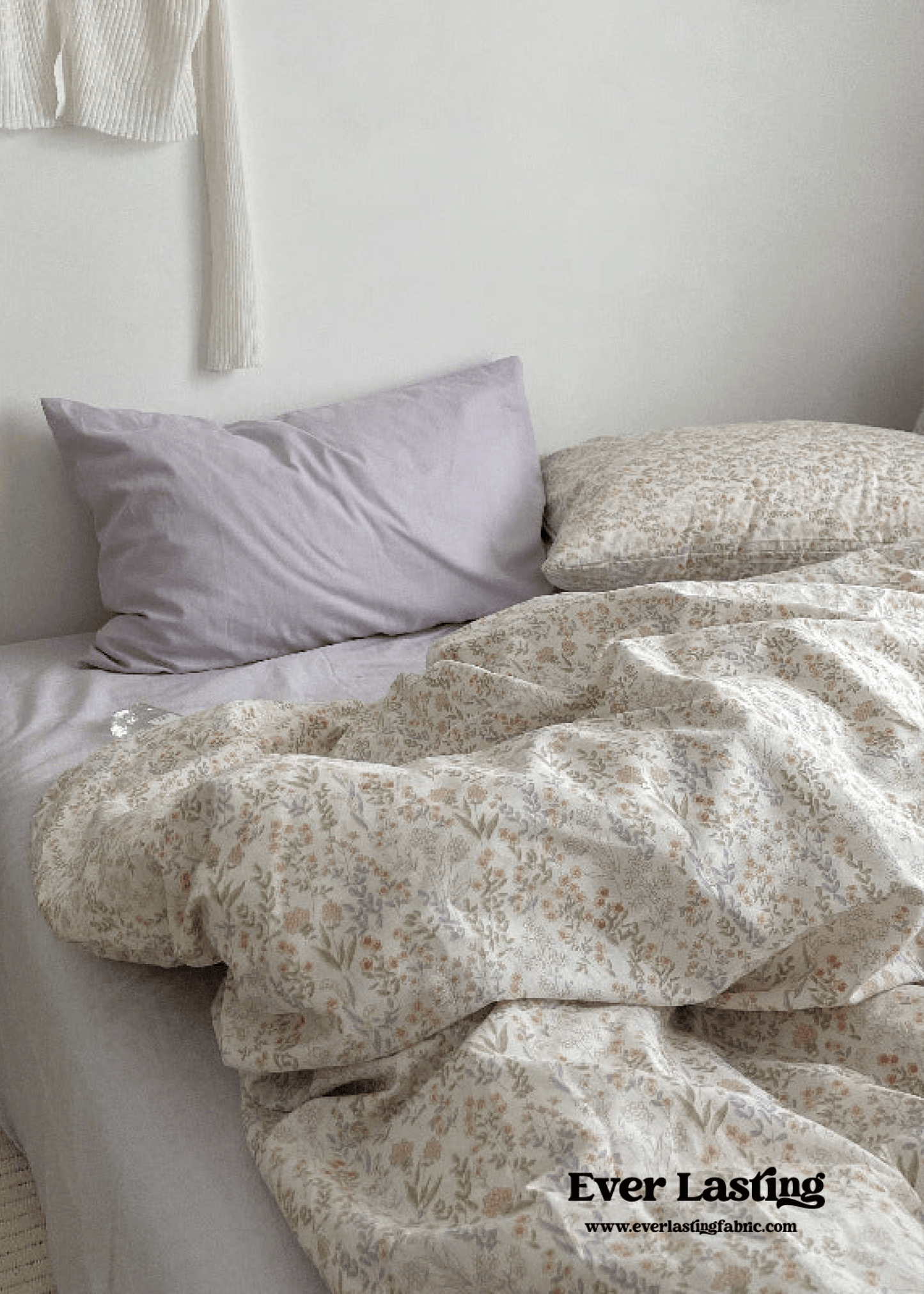 Cottage Floral Bedding Set / Orange Beige