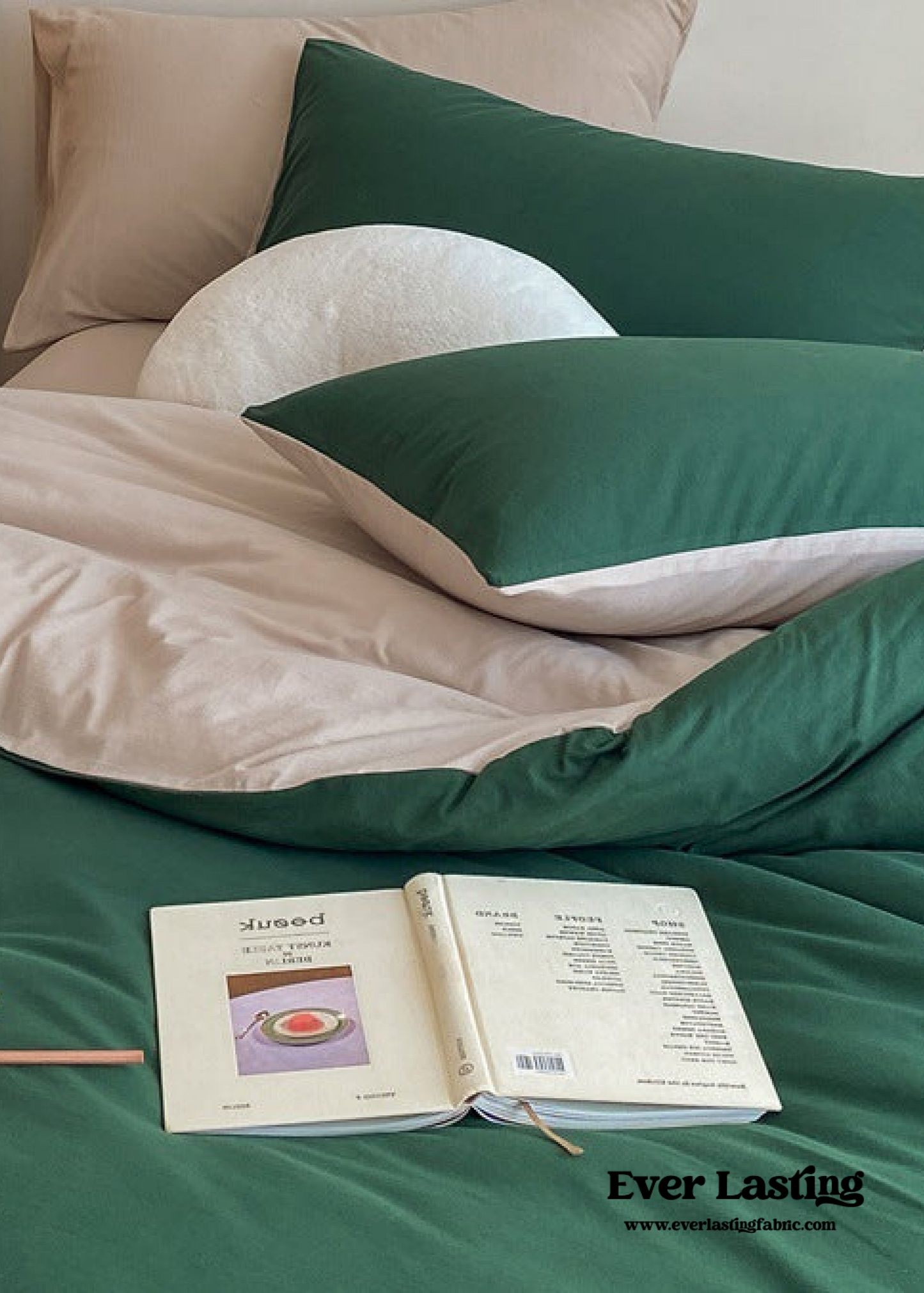 Duo Earth Tone Jersey Knit Bedding Set / Pink Beige