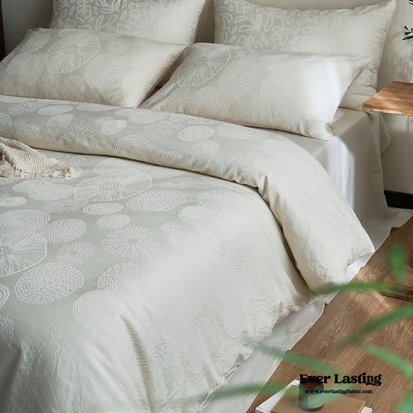 Elin Tencel Silky Jacquard Bedding Set / Garden