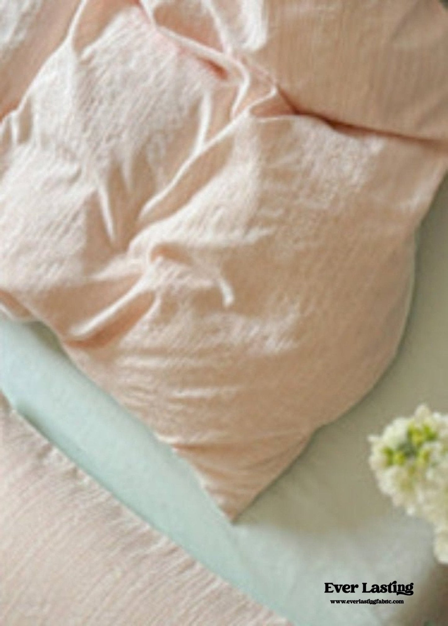 Emma Duo Striped Jacquard Bedding Set / Light Pink