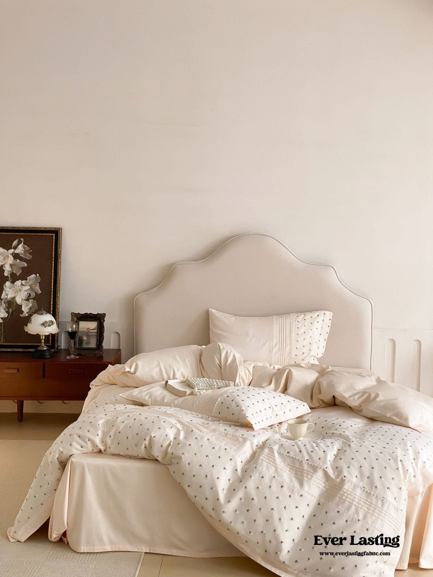 Floral Hand Embroidered Bedding Set
