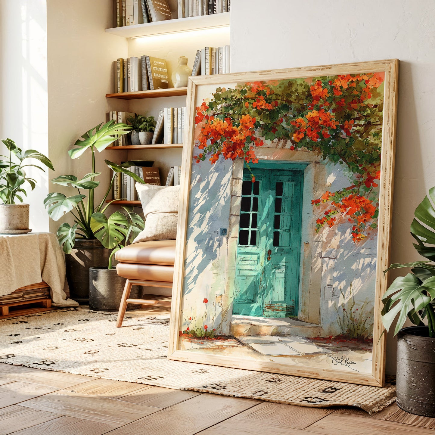 Where Bougainvillea Meets Weathered Wood