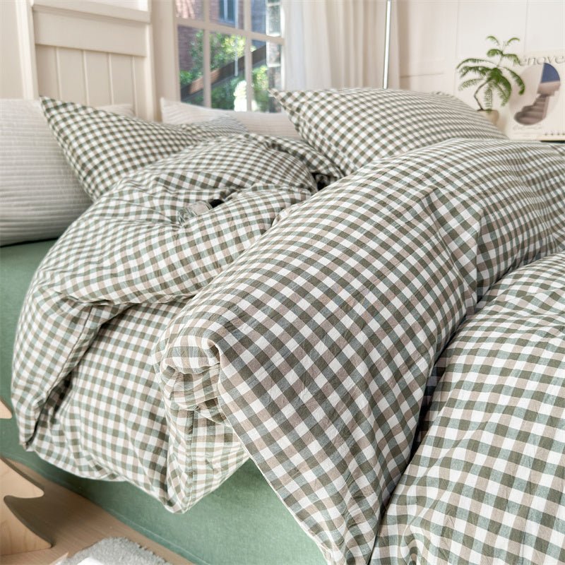 Gingham Bedding Set / Pink