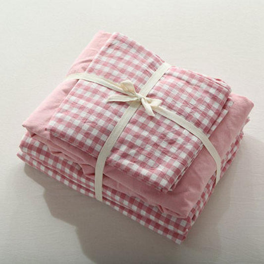 Gingham Bedding Set / Pink