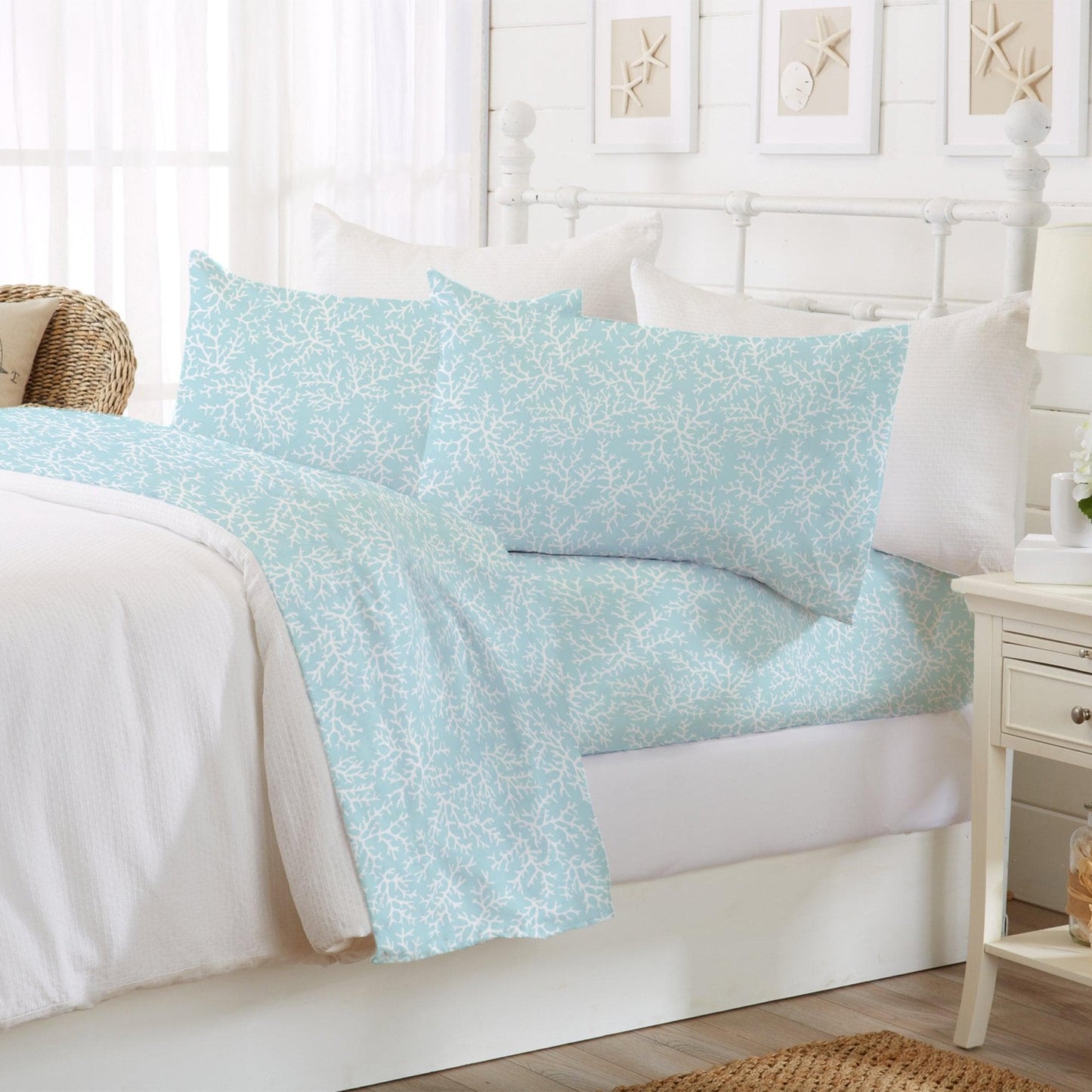 4-Piece Coastal Microfiber Sheet - Newport Collection