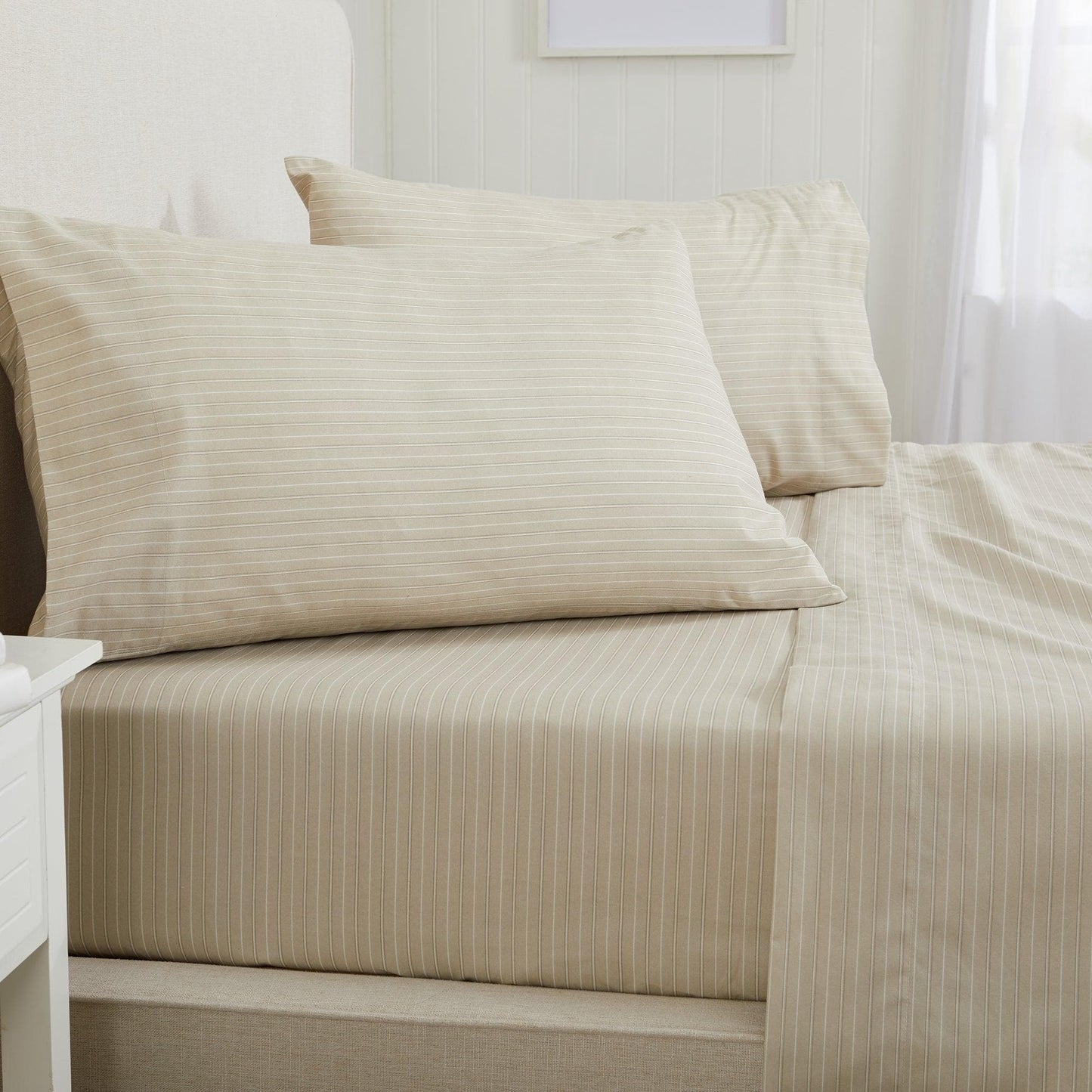 Microfiber Stripe Sheet Set - Adeline Collection