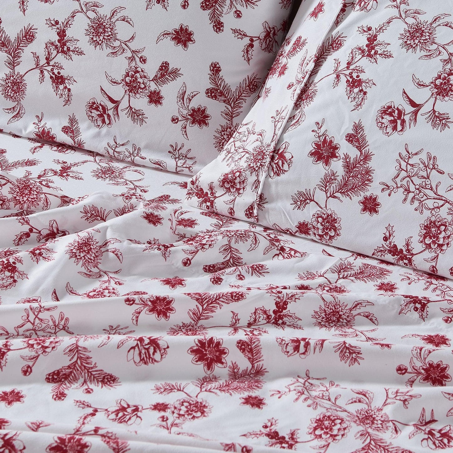 4 Piece Watercolor Floral Microfiber Sheet - Delia Collection