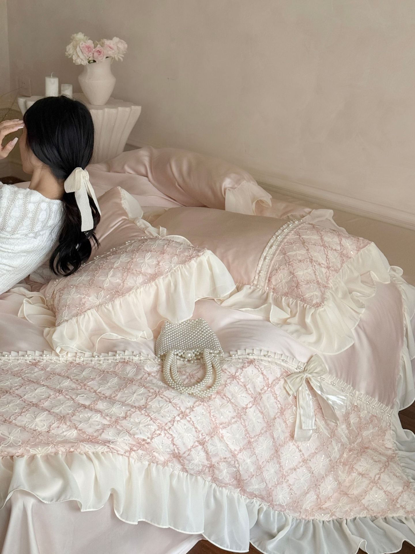 Haute Pearl TENCEL™ Bedding Set / Blush Romance