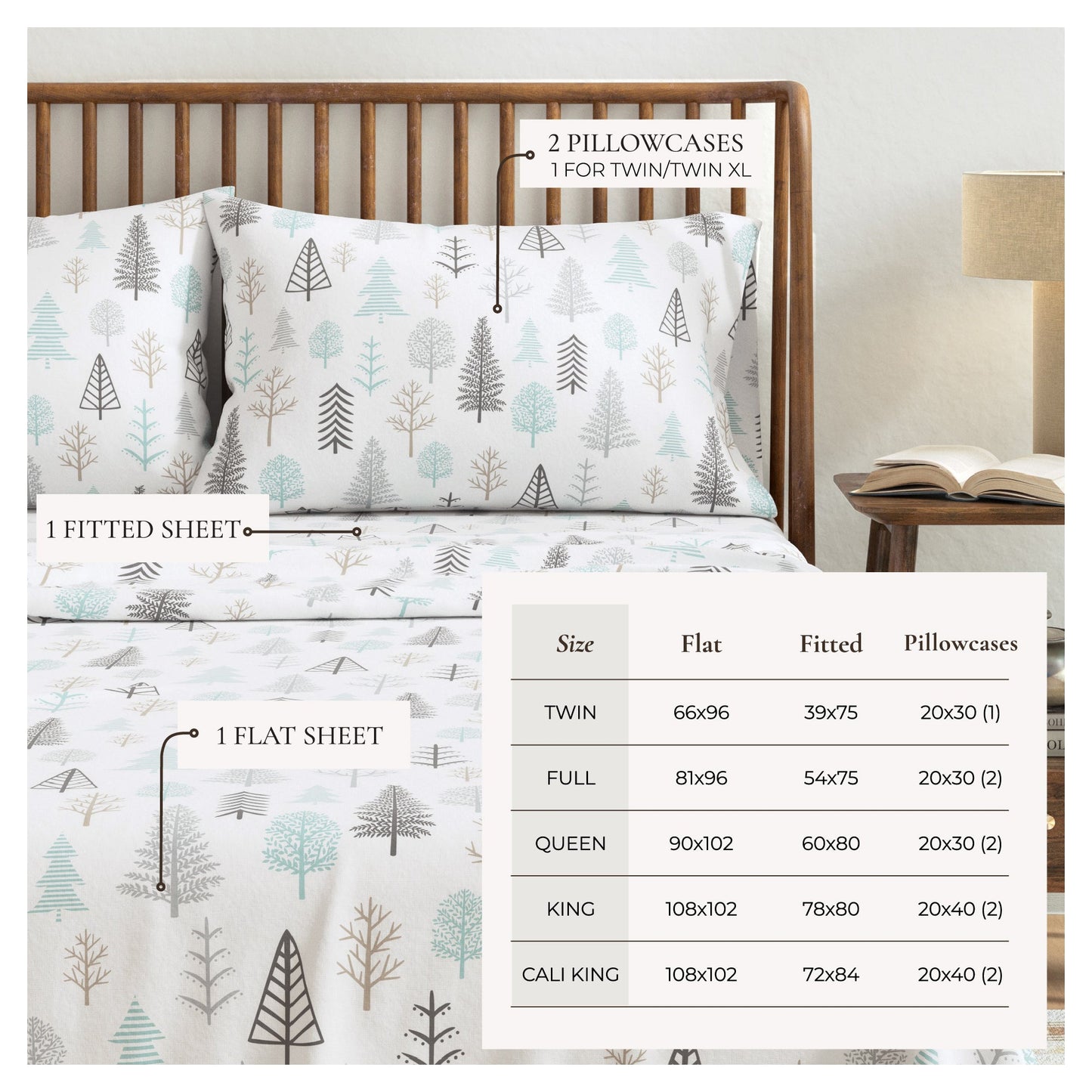 4-Piece Turkish Cotton Flannel Sheet - Lakeview Collection