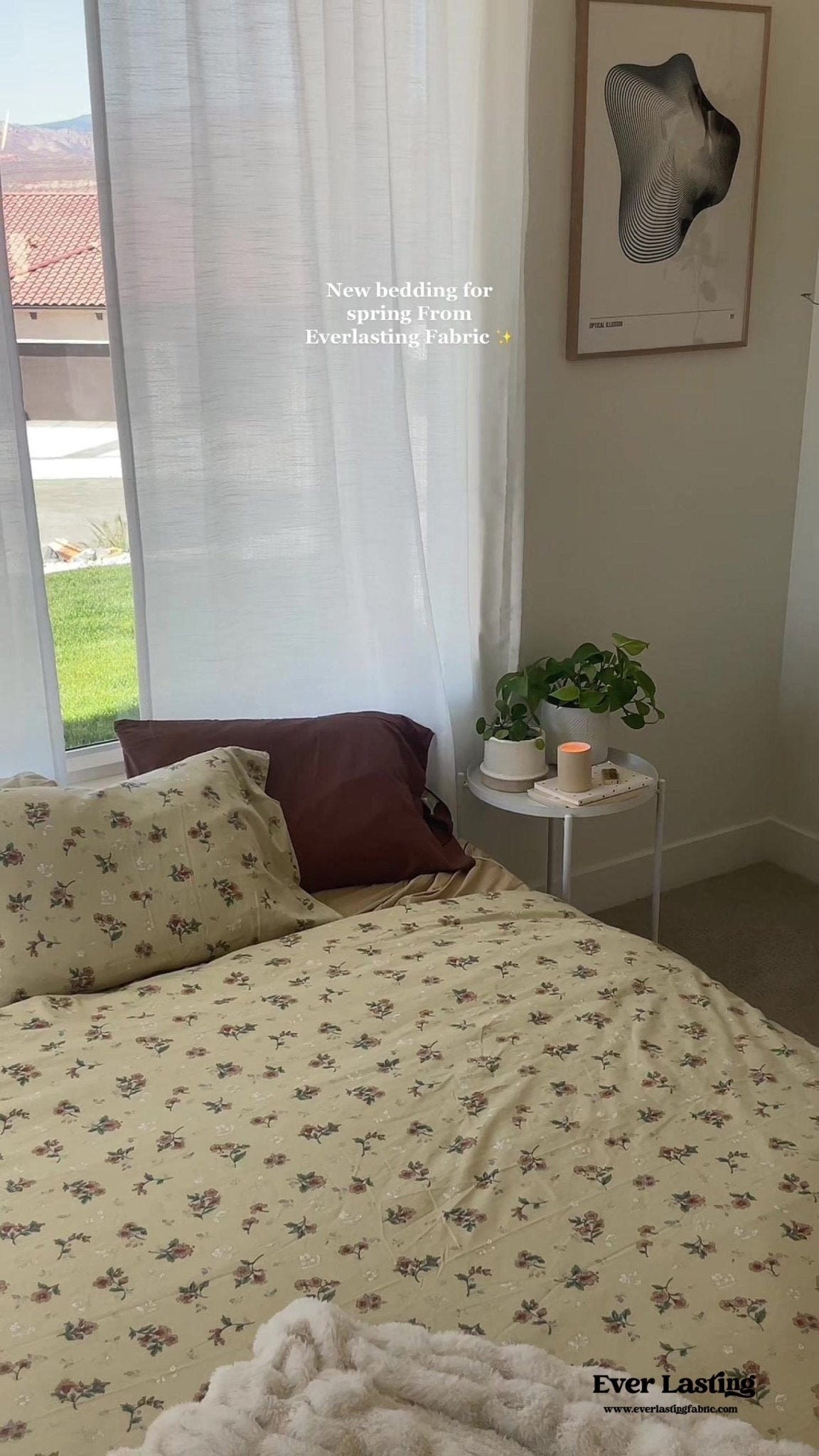 Jersey Knit Cotton Floral Bedding Set / Blueberry