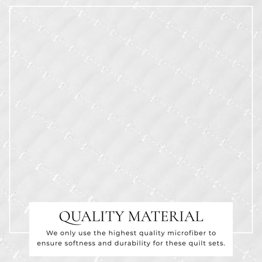 3-Piece Solid Quilt - Alicia Collection