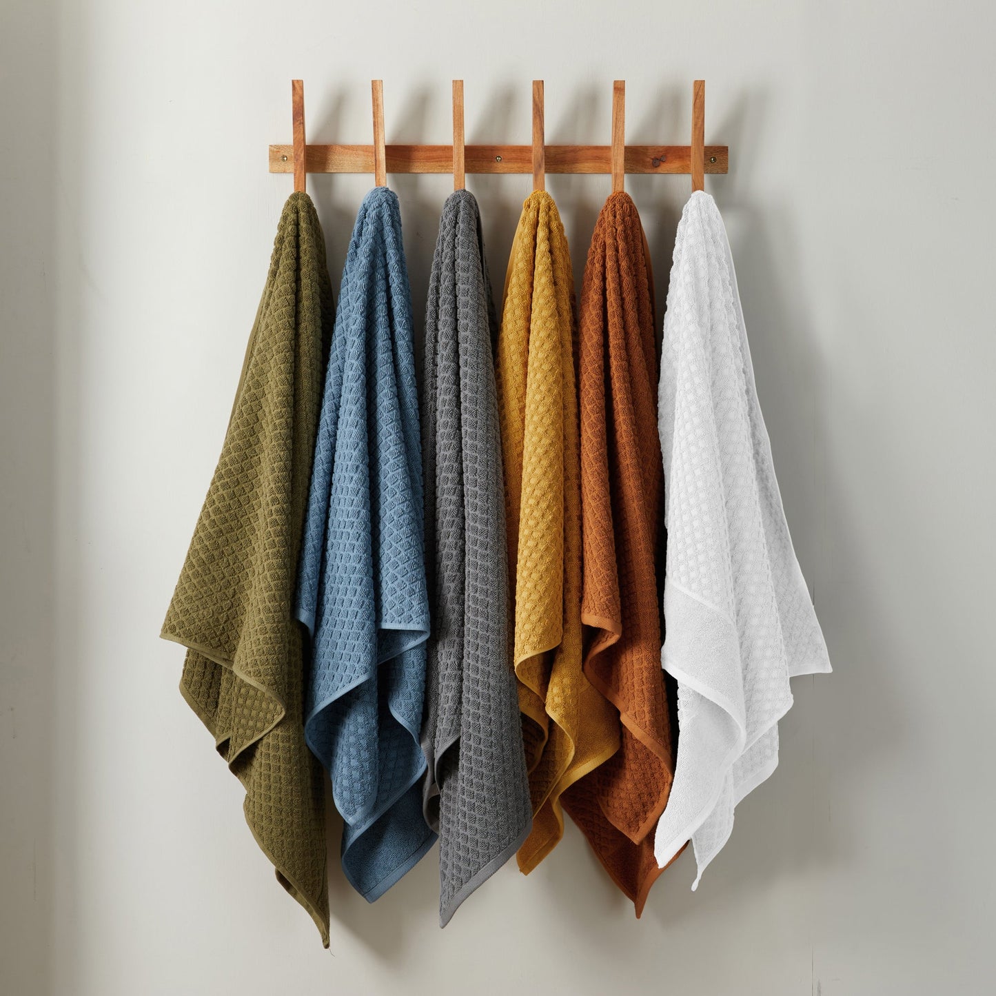 Cotton Diamond Waffle Weave Bath Towel Set - Grayson Collection