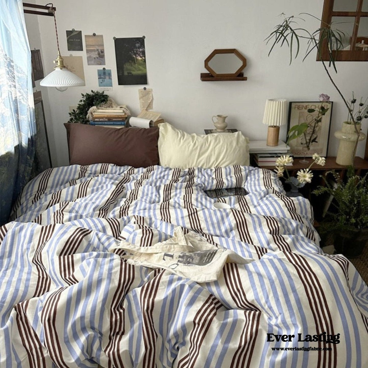 Liam Striped Bedding Set / Blue
