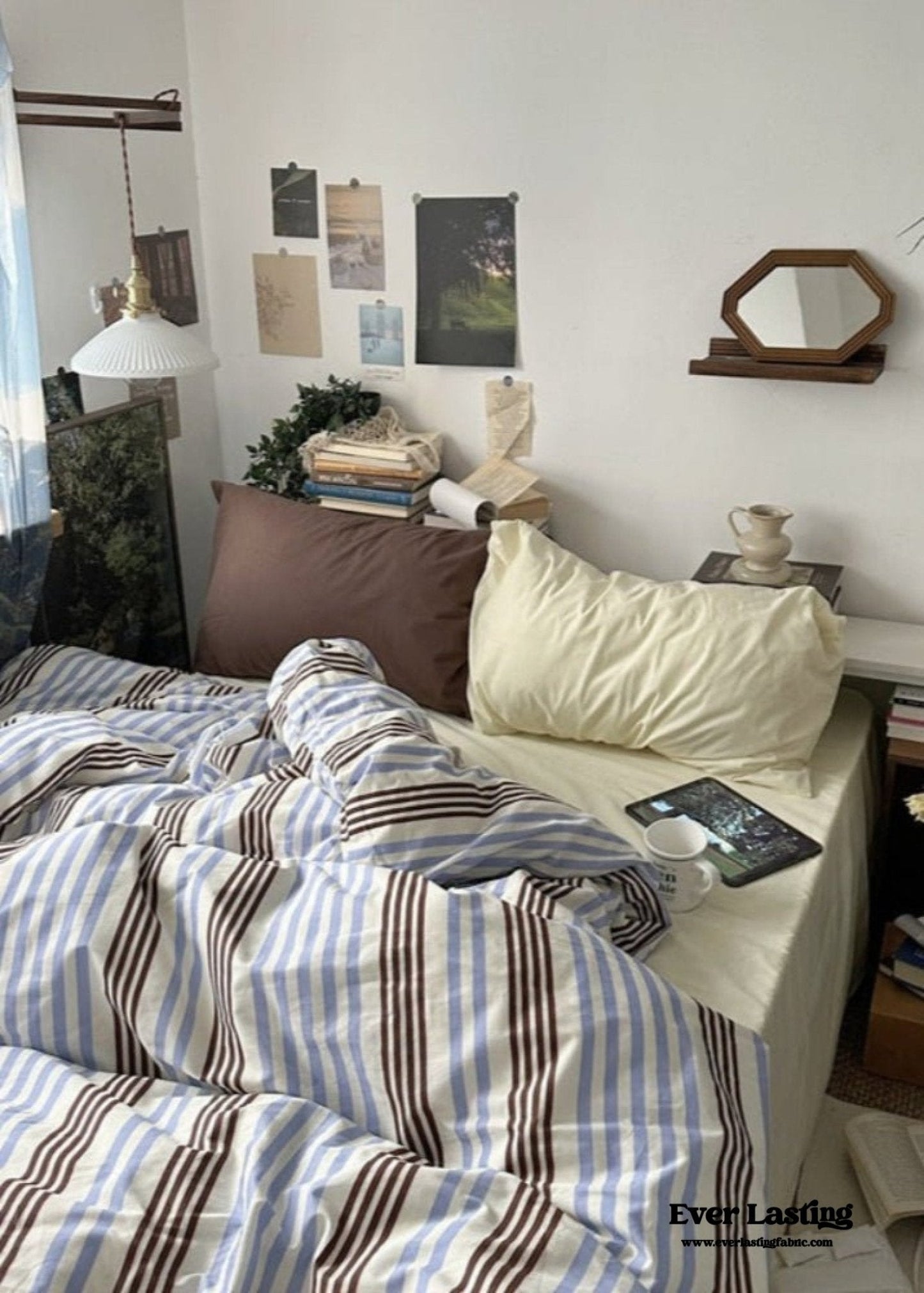 Liam Striped Bedding Set / Brown