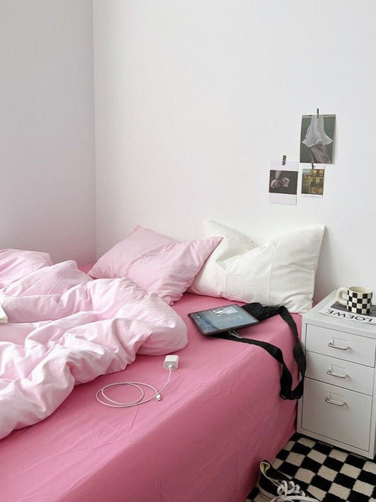 Mixed Color Bedding Set / Barbie Pink + Pastel Pink