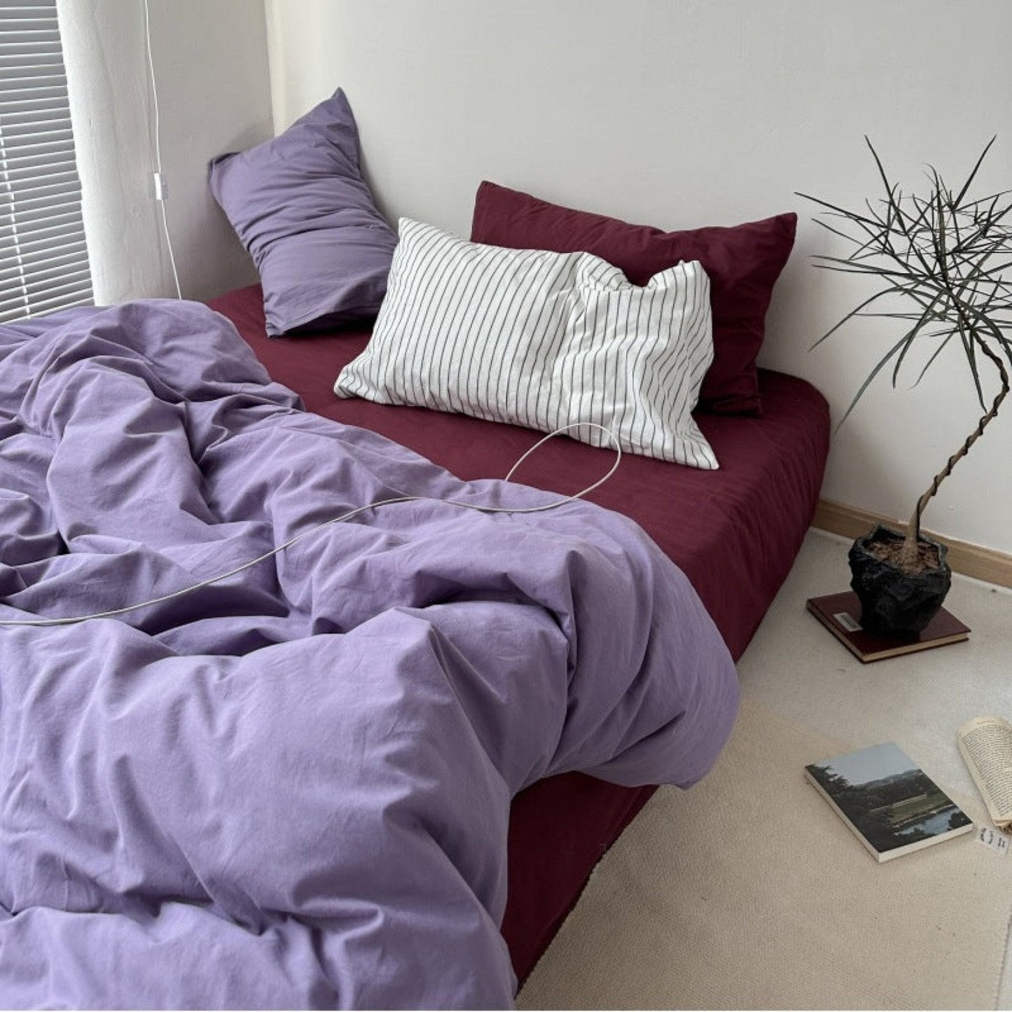 Mixed Color Berry Crush Washed Cotton Bedding Set