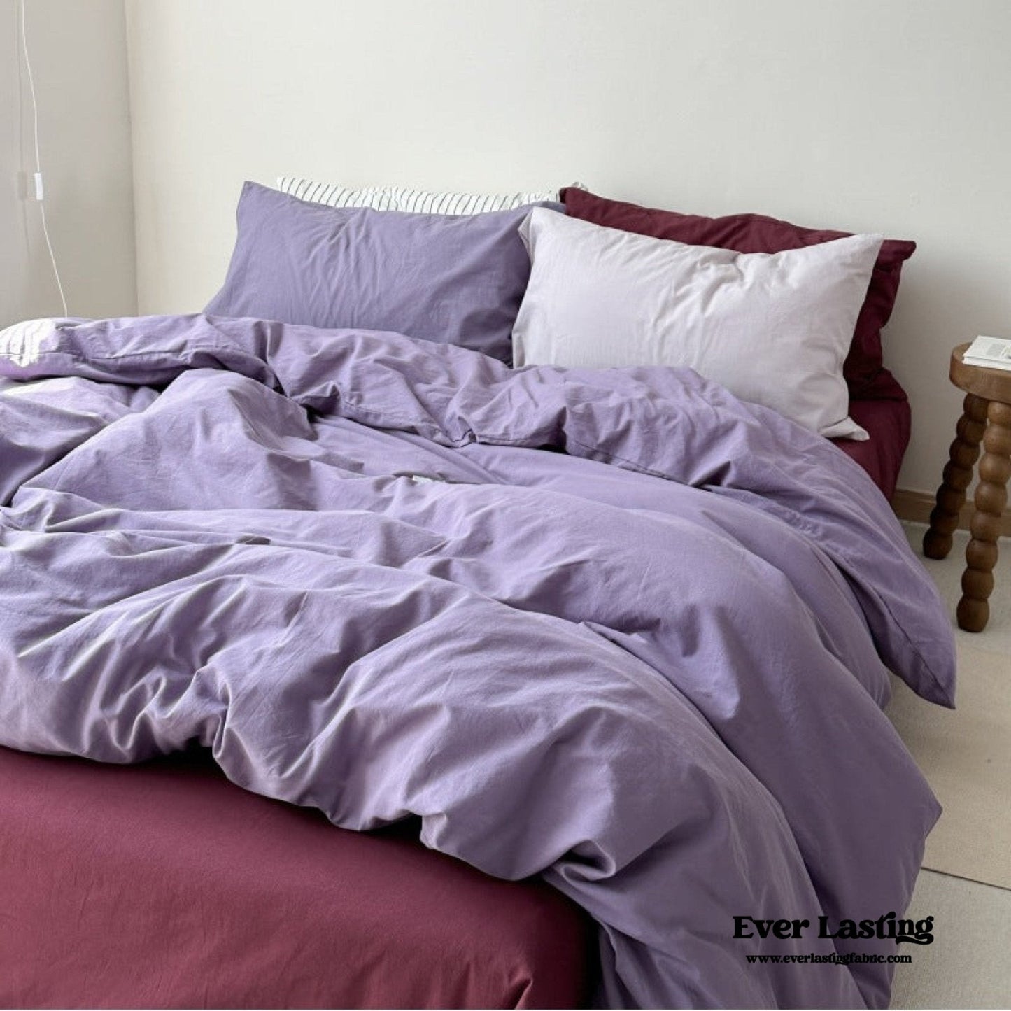 Mixed Color Berry Crush Washed Cotton Bedding Set