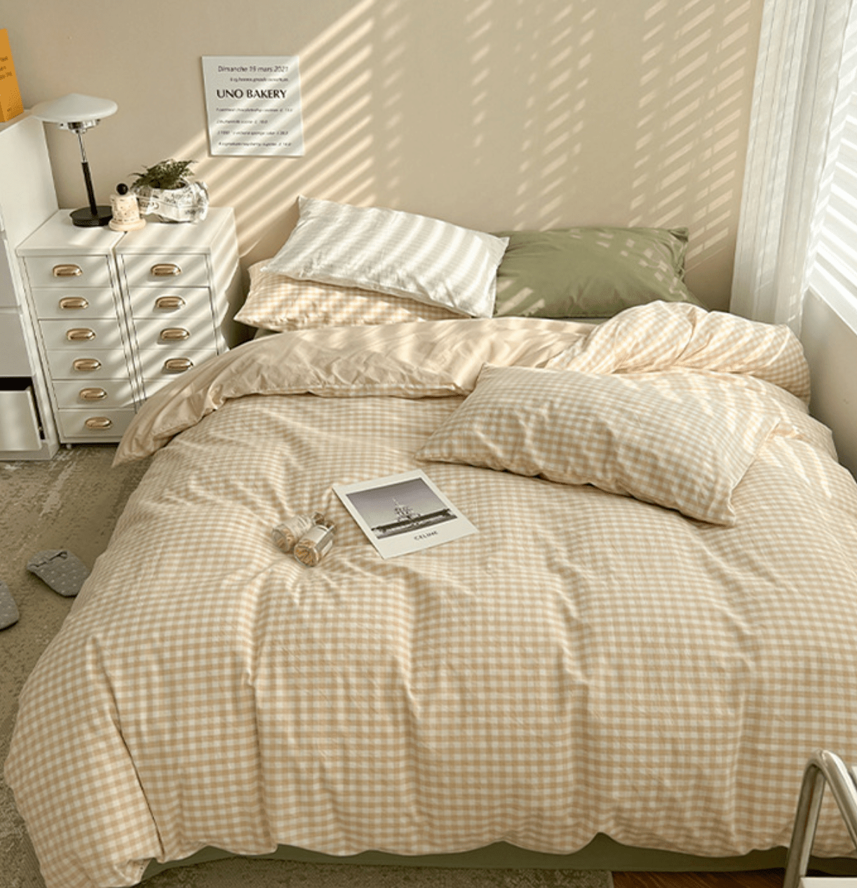 Mixed Gingham Duvet Cover (4 Colors)