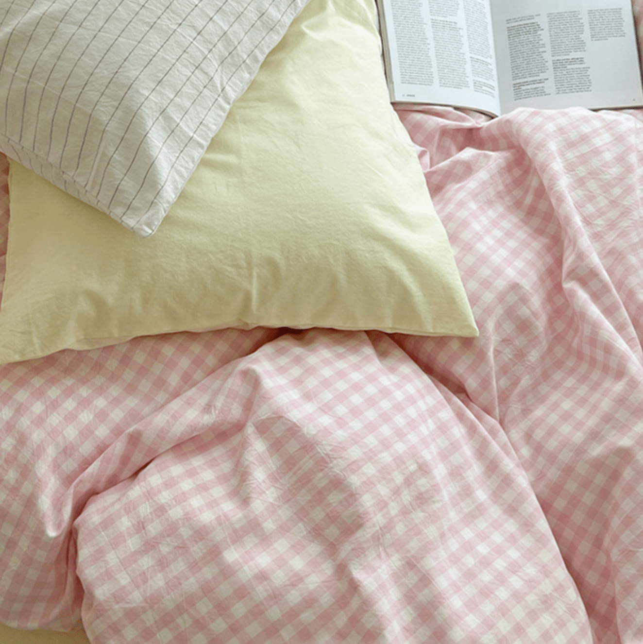 Mixed Gingham Duvet Cover (4 Colors)