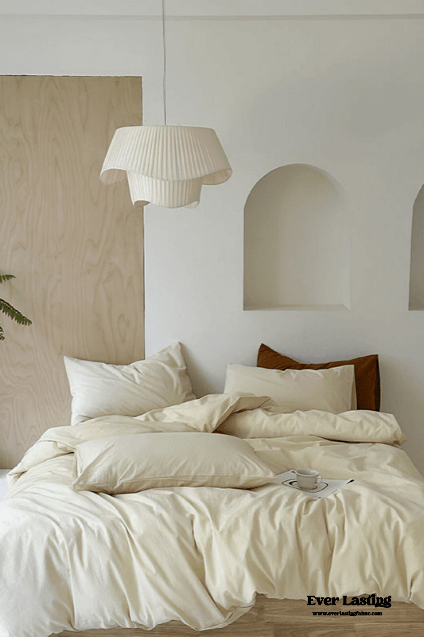 Modern Washed Cotton Bedding Set / Black