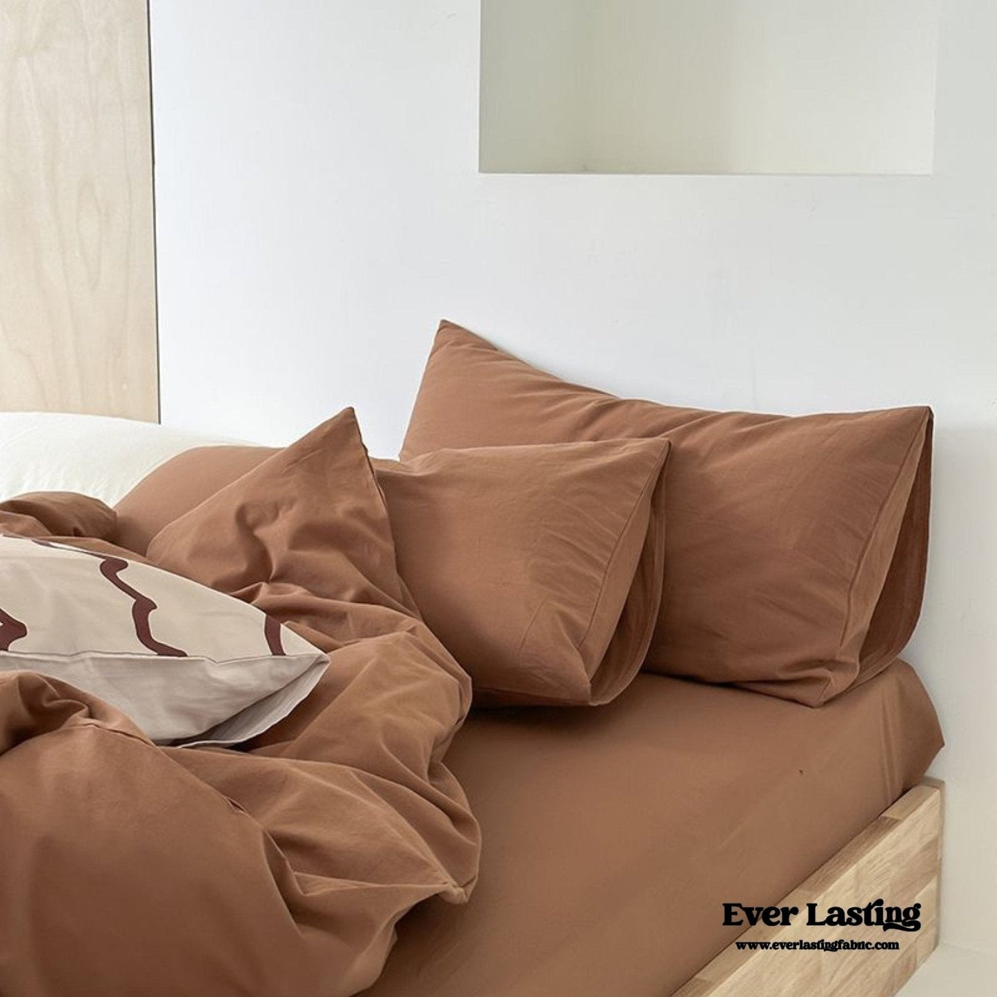 Modern Washed Cotton Bedding Set / Blue