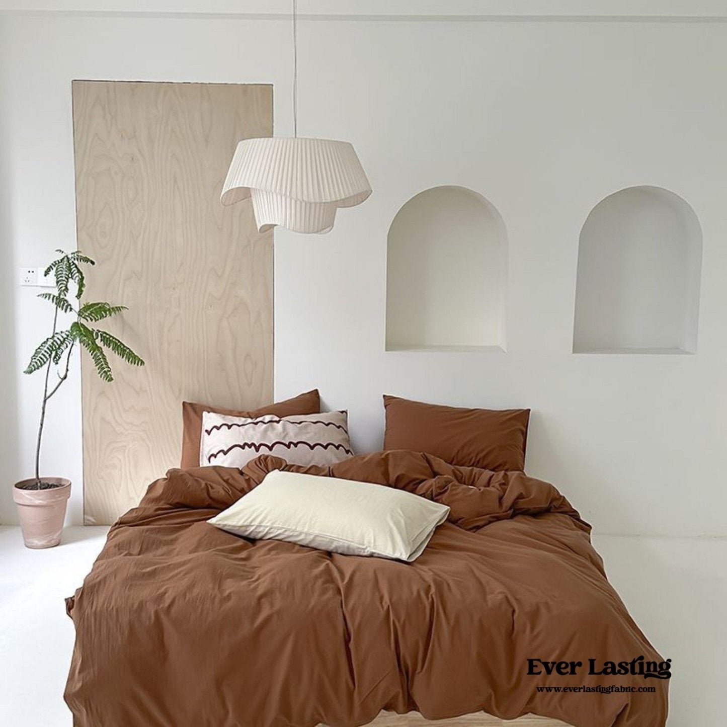 Modern Washed Cotton Bedding Set / Blue