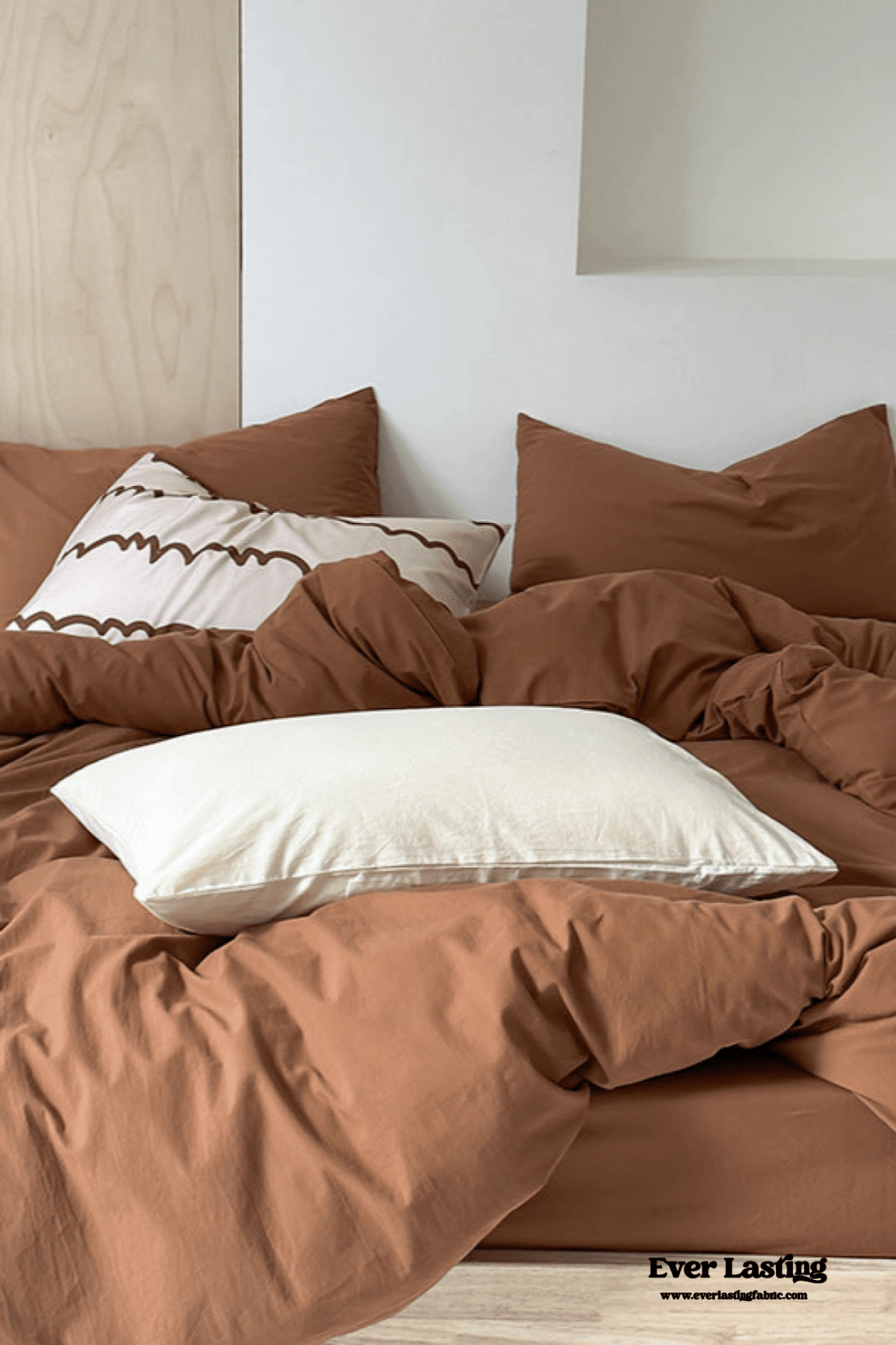 Modern Washed Cotton Bedding Set / Green