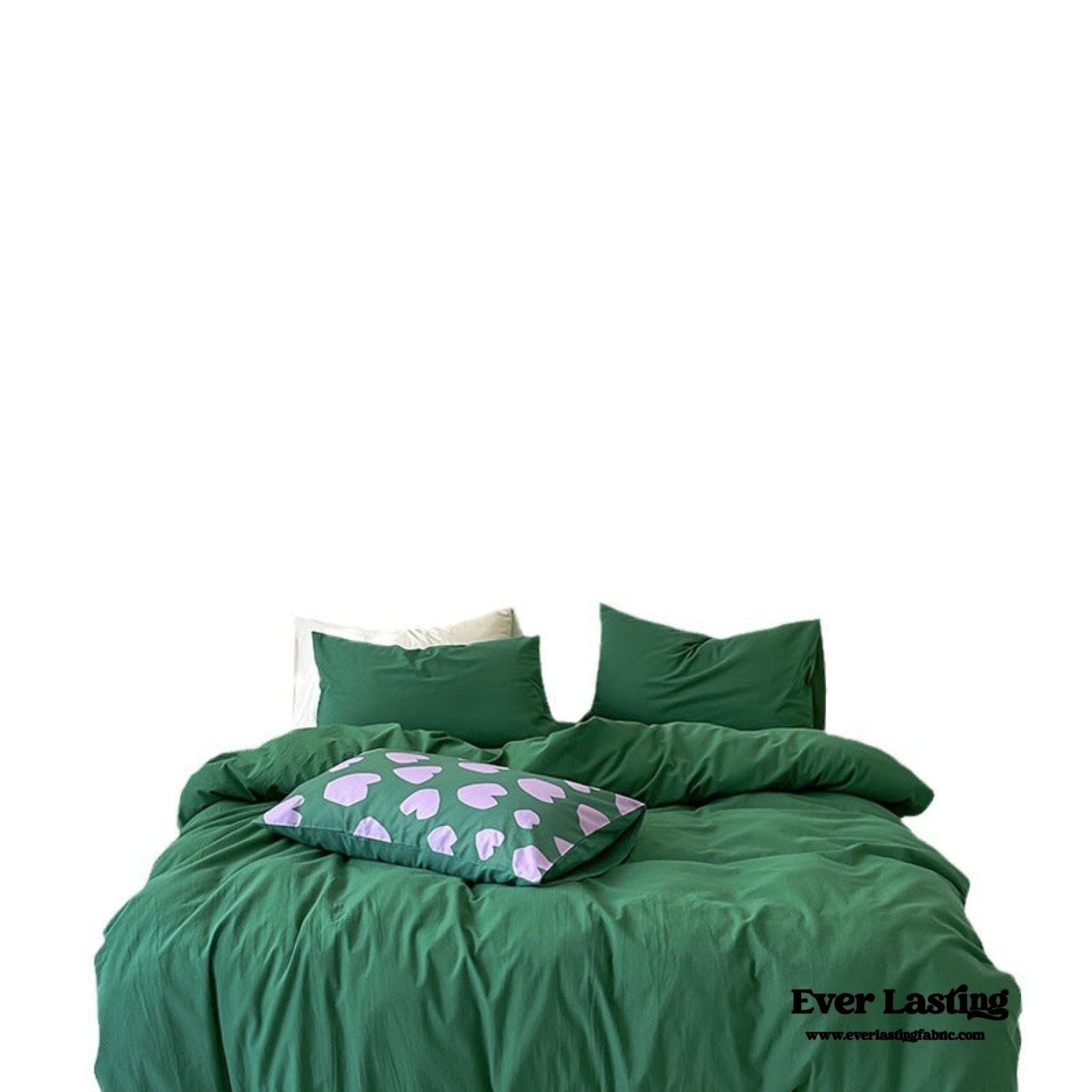 Modern Washed Cotton Bedding Set / Purple