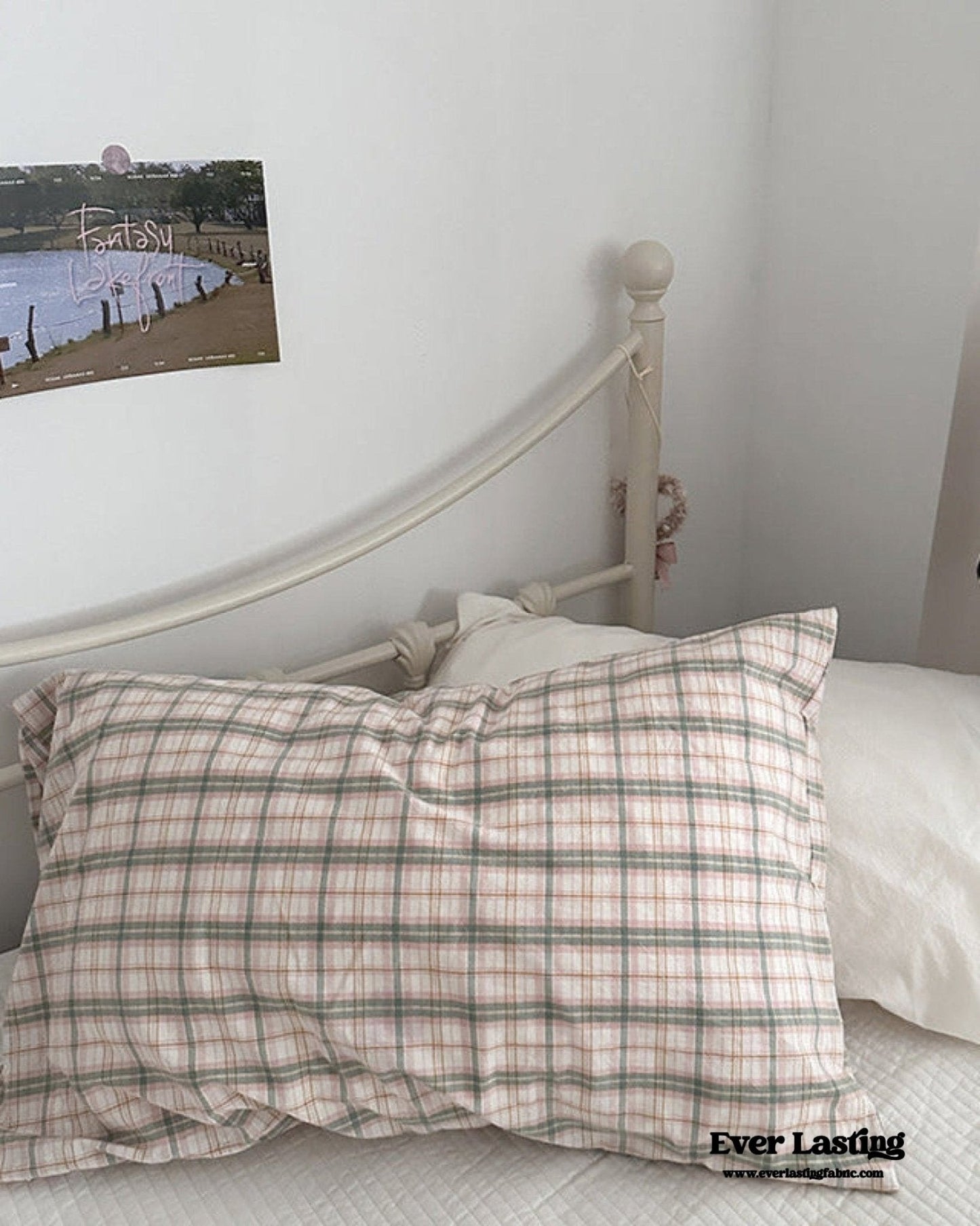 Muted Blush Cotton Pillowcase / Pink