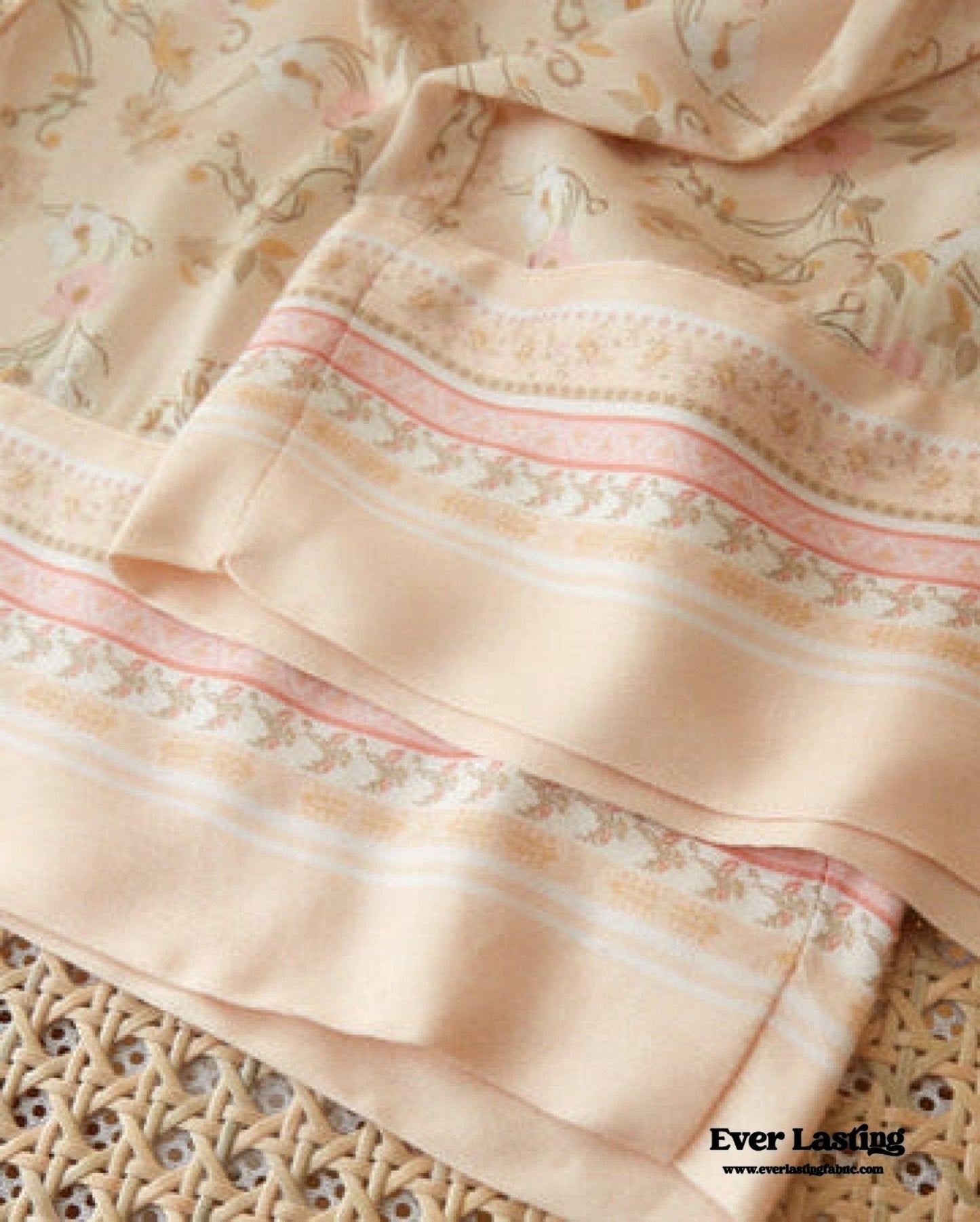 Pastoral Floral Short-Sleeve Long-Pants Pajama Set / Green