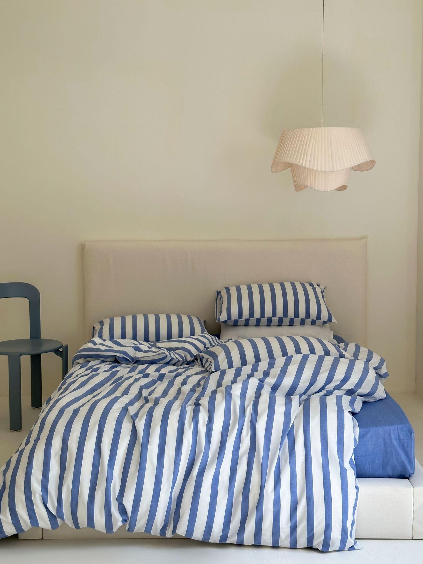 Refreshing Stripe Bedding Set / Blue Single