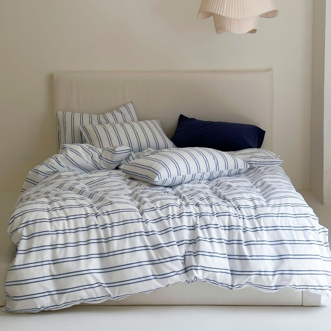 Refreshing Stripe Bedding Set / Forest Green