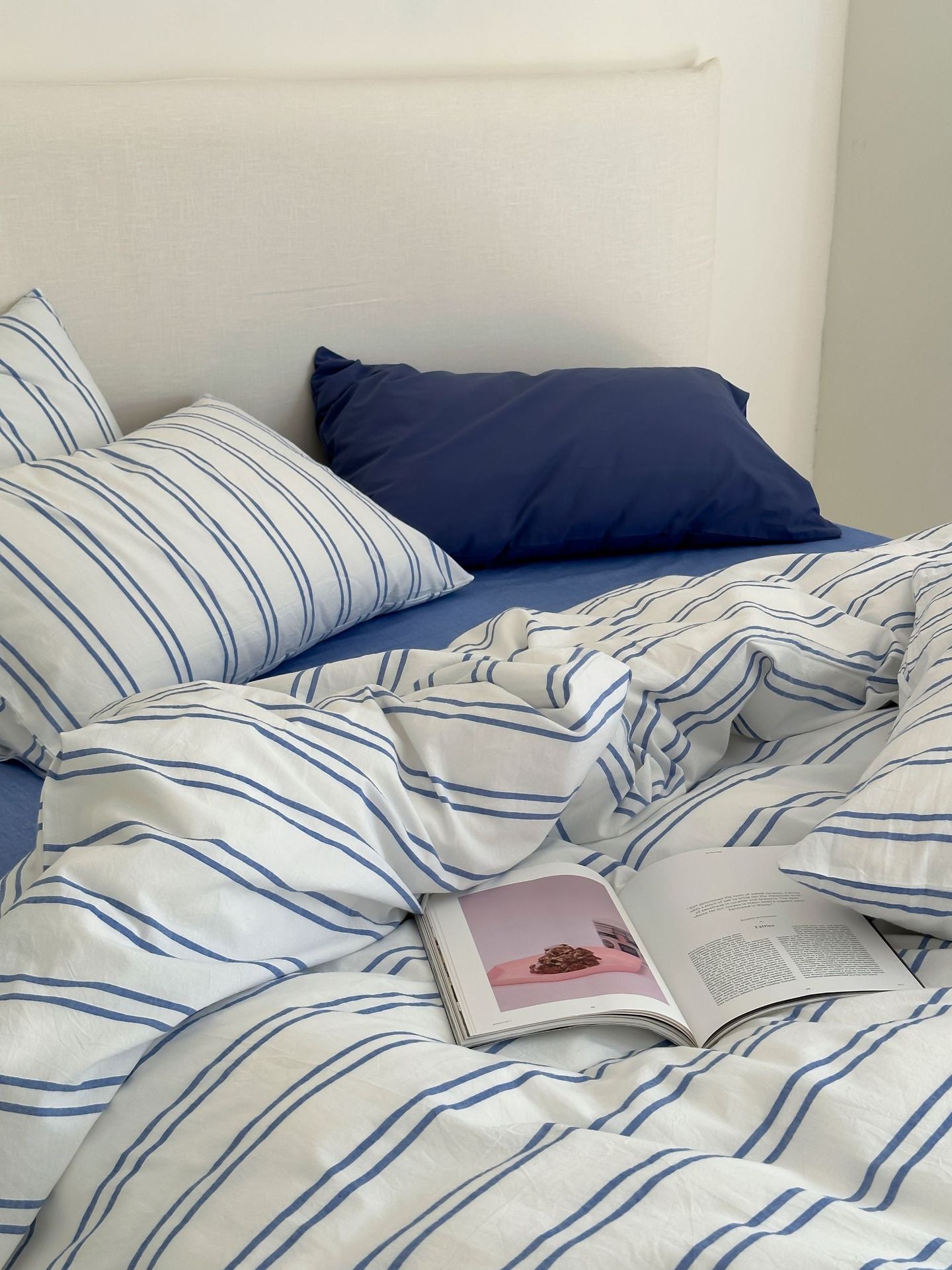 Refreshing Stripe Bedding Set / Forest Green