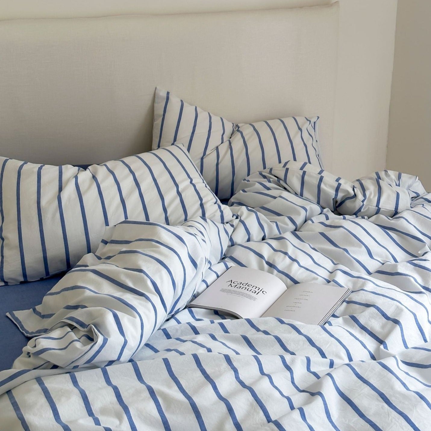 Refreshing Stripe Bedding Set / Forest Green