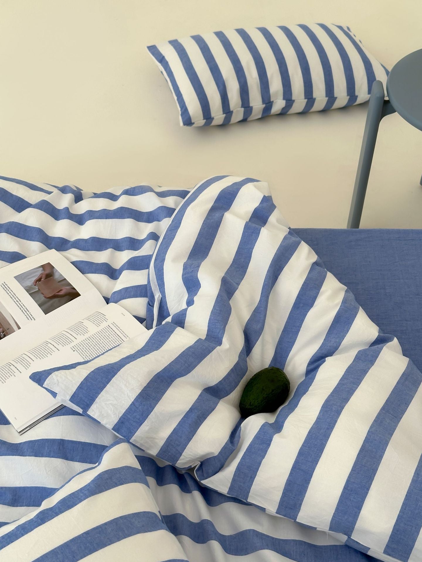 Refreshing Stripe Duvet Cover / Mint Green
