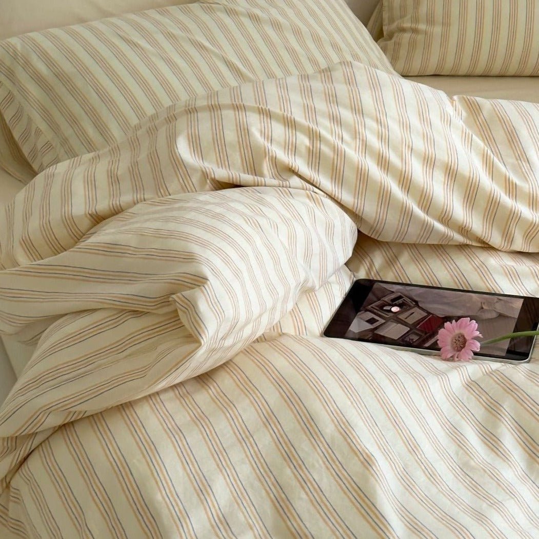 Refreshing Stripe Duvet Cover / Mint Green