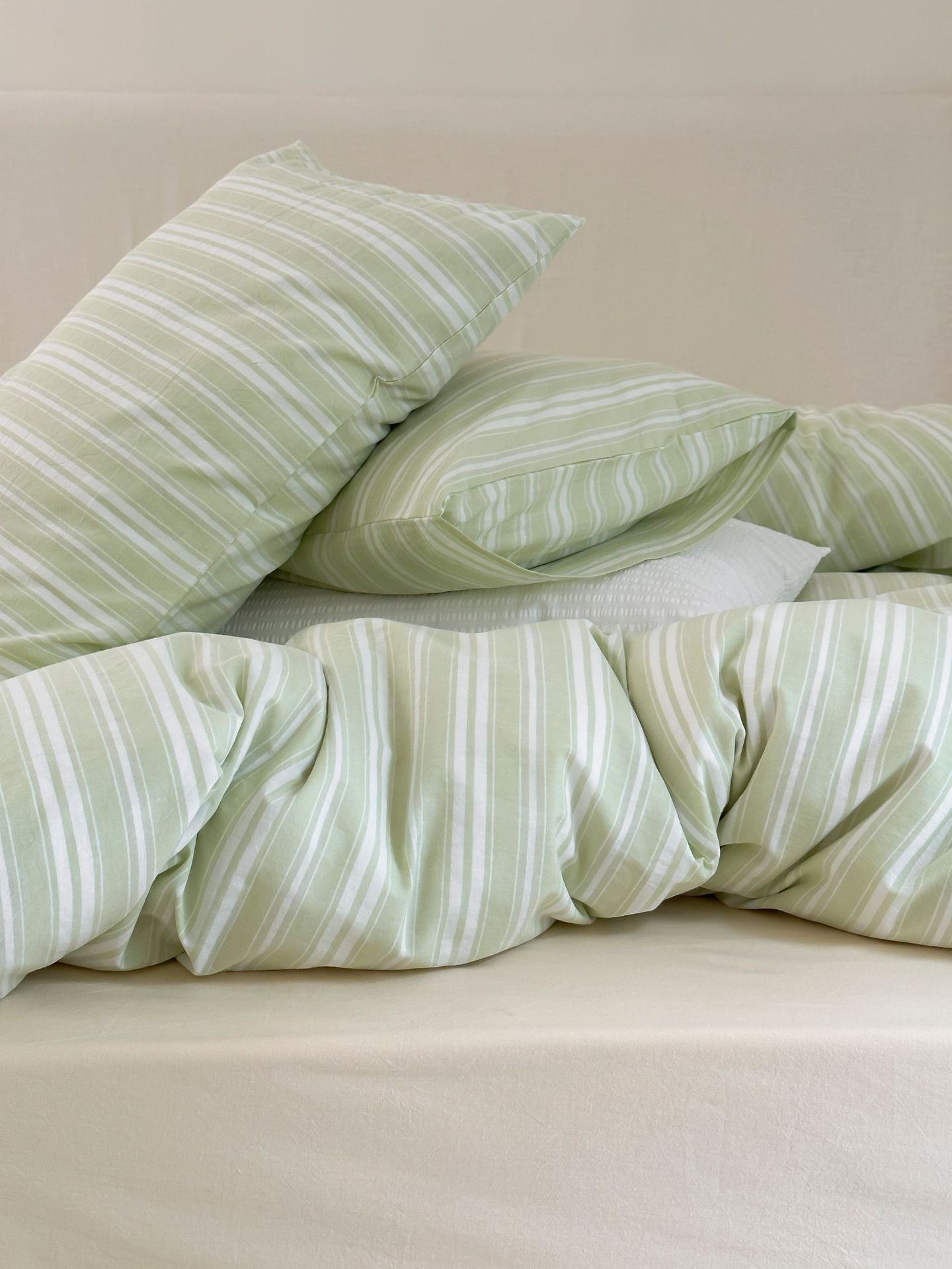 Refreshing Stripe Duvet Cover / Yellow