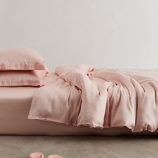 Silky Solid Tencel Bedding Set / Pink