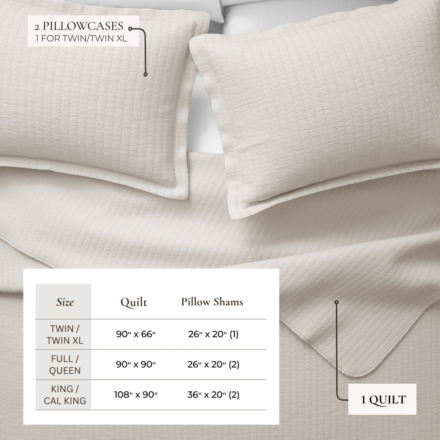 3-Piece Solid Quilt - Alicia Collection