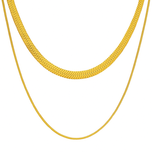 Double Layer Snake Chain Necklace